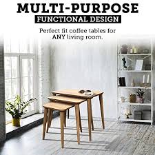 These 20 midcentury modern living rooms will make you want to redecorate asap. Buy Mid Century Modern Nesting Coffee Tables For Living Room 3 Piece Retro Modern Natural Oak Stacking Small End Side Table Set Of 3 Online In Kuwait B0841y8dl6