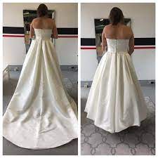 To bustle a wedding dress, attach a tie on the underside seam of the skirt so that when your bustle is complete, your skirt hem will just be off the floor. Pin On Wedding Planning