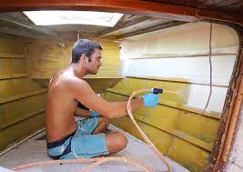Spray Foam Insulation V Berth Forward Salon Matt Jessica S Sailing Page