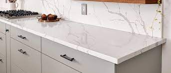 Glossy glass ice white subway tile (3.8 sq. Quartz Countertops Calacatta Laza Calacatta Laza Quartz Countertops