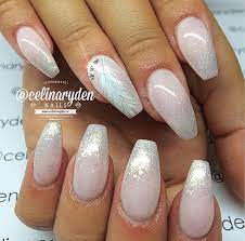 Glitter puder und pailletten lassen sich kinderleicht in ihre nagelmodellage einarbeiten, sodass strahlende. Babyboom Glitter With Feather Babyboomer Nagel Glitzer Sarg Acrylnagel Haare Und Nagel