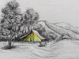 Or, if you have another photo that you want to use instead, you can do that. Landscape Sketch Drawing By Isiavwe Ufuoma Saatchi Art