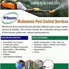 Pest control procedure for hotels, motels, resorts. Pest Control Services In Mcdonovan Multifarios Limited Facebook