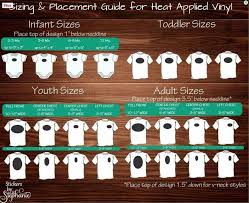 Placement Chart Silhouette And T Shirt Iron Htv Cricut