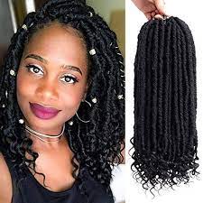 Amazon Com Vrhot 6packs 14 Inch Straight Goddess Locs Crochet Hair Braids Prelooped St Faux Locs Hairstyles Crochet Braids Hairstyles Braid In Hair Extensions