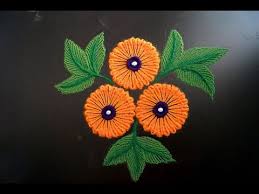 Flower Rangoli Design Sunflower Rangoli Design Easy Rangoli Youtube Flower Rangoli Rangoli Designs Flower Rangoli Designs