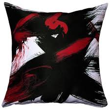 Maxwell Dickson Brush Strokes Throw Pillow Throw Pillows Black Throw Pillows Pillows
