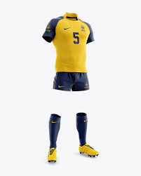 Men S Full Rugby Kit Hq Mockup Half Side View In Apparel Mockups On Yellow Images Object Mockups In 2020 Rugby Kit Shirt Mockup Clothing Mockup