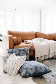 Go beyond the standard neutrals. Just Be Photo Home Living Room Leather Sofa Home Decor