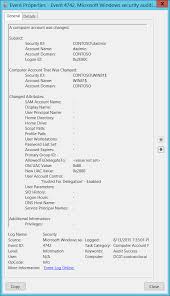 4742 S A Computer Account Was Changed Windows 10 Windows Security Microsoft Docs