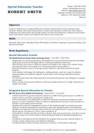 Some document may have the forms filled, you have to erase it manually. Special Education Teacher Resume Samples Qwikresume