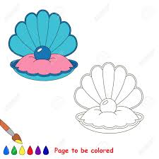 Download Oyster With Pearl To Be Colored The Coloring Book For Preschool Royalty Free Cliparts Vectors And Stock Illustration Image 77621288