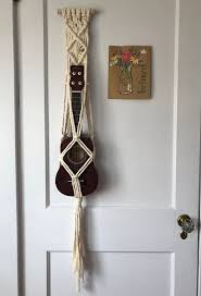 Bohemian wall hangings uke tuning soprano. Ukulele Hanger Macrame Bohemian Ukulele Display Geometric Etsy Ukulele Accessories Ukulele Design Ukulele Art