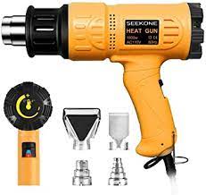 Seekone Heat Gun 1800w Heavy Duty Hot Air Gun Kit Variable Temperature Control With 2 Temp Settings 4 Nozzles 122 1202 50 650 With Overload Protection For Crafts Shrinking Pvc Stripping Paint Amazon Co Uk Diy