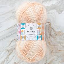 Kartopu Lulla Baby Krem Ebruli El Orgu Ipi H2252 Baby Yarn Storing Craft Supplies Yarn