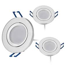 Meist werden die deckenstrahler im set verkauft. Hcfei 3er Set Led Einbaustrahler Flach Flat Dim Real De