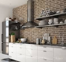 White kitchen cabinets with gray brick tile backsplash transitional kitchen modern kitchen design grey white modern kitchen kitchen cabinets grey and white from i.pinimg.com Brick Wall Tiles Buy Brick Look Tiles For Interior Exterior Wall China Brick Effect Tiles Manufacturer