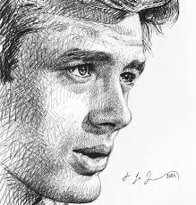 James Dean sketch n2, 21×30 cm, pencil