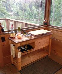 Outdoor Rustic Wooden Cooler Bar Serving Or Console Table Bar Cart Or Mini Fridge Bar Cabinet And Patio Furniture Wooden Cooler Patio Cooler Wood Cooler