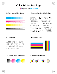 Use internal tests to verify that the printer's internal firmware is functioning properly. The Best 26 Inkjet Color Print Test Page