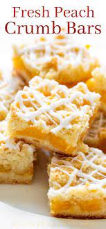 Fresh Peach Crumb Bars Recipe Peach Dessert Recipes Peach Recipe Baking Recipes