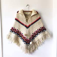 From warm fleece to breezy chiffon and waterproof fabric, make one for every kind of this pattern and instructions are enhanced with a video. Vintage 70s Mexican Wool Poncho Chunky Knit Poncho Boho Festival Cape Wool Poncho Knitted Poncho Poncho