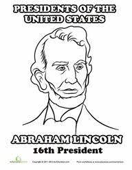 Worksheets Abraham Lincoln Coloring Page President S Day Fun Pinterest