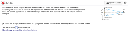 A way to measure extremely vast distances; Solved One Method Of Measuring The Distance From The Eart Chegg Com