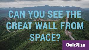 While the great wall of china is very difficult to. Can You Really See The Great Wall Of China From Space Youtube