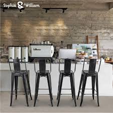 Banford ebony wood upholstered counter stool with back and black seat (set of 2) (17.51 in. Sophia William Metal Bar Stool 24 Set Of 4 Indoor Outdoor Bar Stools Dining Counter Height Chairs With Wood Seat Backless Stackable For Home Kitchen Glossy Black Chairs Stools Bar Chairs Rebeltech Com