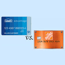 This is through a credit card called the lowe's advantage card. Lowe S Advantage Vs Home Depot Consumer Finder Com