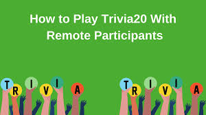 You know, just pivot your way through this one. Zoom Trivia Games Play Online With Remote Groups Trivia20