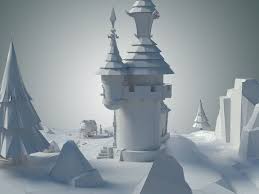 Stylized Castle Environment 3d Model In 2020 Sky Aesthetic 3d Model Castle
