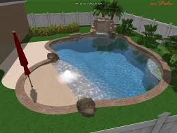22 585 Gallon 32 8 X 25 Freeform Saltwater Pool 3 To 6 Depth With 0 Beach Entry 671 Sq Ft Pool Area Badu Imperial Swim Jet And 4 X8 X4 Grotto With Wa