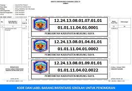 Maybe you would like to learn more about one of these? Kode Dan Label Barang Inventaris Sekolah Untuk Penomoran Blog Guru