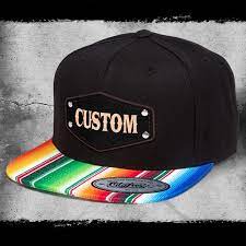 Mexican Sarape Custom Name Hat Flat Bill Snapback Hats Snapback Sarape