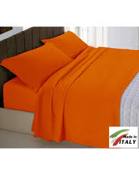 Una trapunta matrimoniale doubleface presenta invece i lati di due colori diversi, oppure un lato a infine, le trapunte matrimoniali si prestano molto bene alla stampa di svariate fantasie, sia che siano. Parure Copripiumino Made In Italy 100 Cotone Tinta Unita Arancio