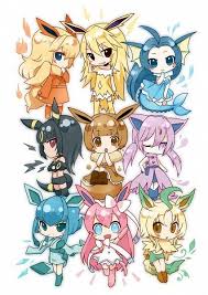 Eeveelutions Chibi Human Form Pokemon Evoli Dessins Mignons Pokemon Kawaii