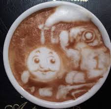 Thomas Train Latte Art Latte Art Latte Latte Foam Art