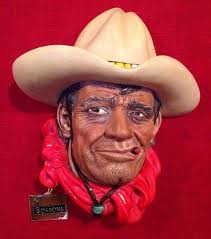 Vintage, Lot,1967 BOSSONS Hand Painted Wall Ornaments, Rawhide & Pancho,  Art