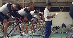 It debuted at the olympics in 2000, with a women's event. Jasper Clarke Photographs The Cyclists In Training At Japan S Keirin Racing Academy