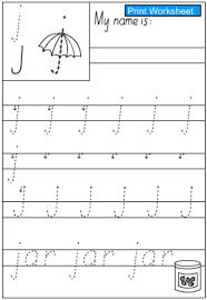Make stunning print handwriting practice worksheets using basic print style letters. Letter J J Handwriting Practice Sheet Studyladder Interactive Learning Games