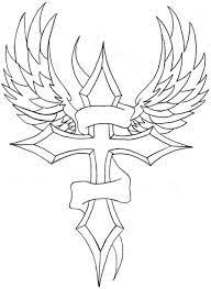 Image Result For Cool Cross Drawings With Wings Cross Drawing Drawings Wings