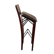 30 keira padded back folding bar stool espresso brown linon stools with backs walnut saddle