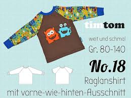 Kostenlose nähanleitung und schnittmuster für… No 18 Raglanshirt Mit Vorne Wie Hinten Ausschnitt Archive Timtom