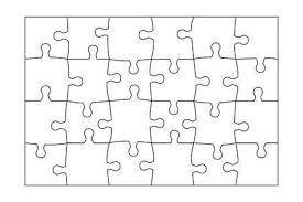 Black And White Puzzle Clipart Jigsaw Puzzle Template 24 Pieces Vector Puzzle Jigsaw Jigsaw Puzzles