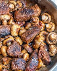 Pan Seared Mushroom Steak Bites Healthy Fitness Meals