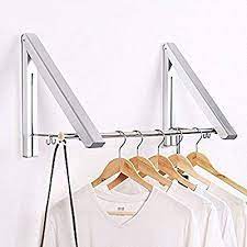 8 wood arms stands 34 tall fans out to 50 stamped in old baby cribs baby crib diy wall mounted drying rack crib wall modern crib laundry room inspiration. Amazon Com Lanrcyo Srhome Indoor Outdoor Wall Mounted Folding Clothes Drying Rack Clothes H Folding Clothes Drying Rack Laundry Room Diy Clothes Drying Racks