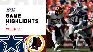 Two of the nfl teams playing on u.s. Cowboys Vs Redskins Week 2 Highlights Nfl 2019 Youtube