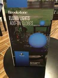 Brookstone Eluma Lights Add On Globes Medium Set Of 2 For Use With Eluma Speaker 883594057182 Ebay